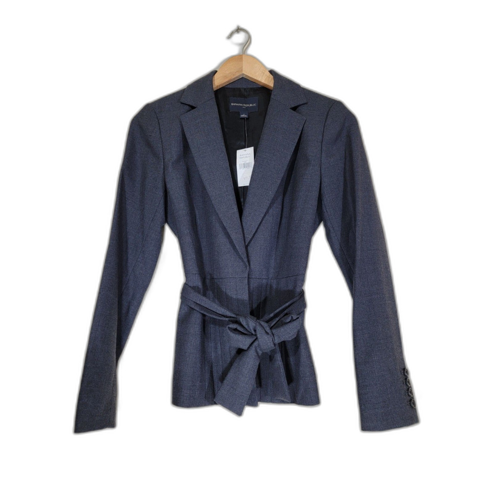 NWT Banana Republic Women's Charcoal Grey Blazer - sz 2